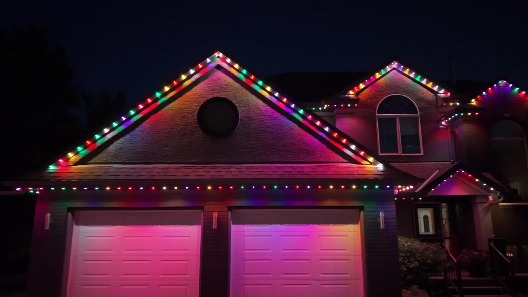 The same house lit in full colour